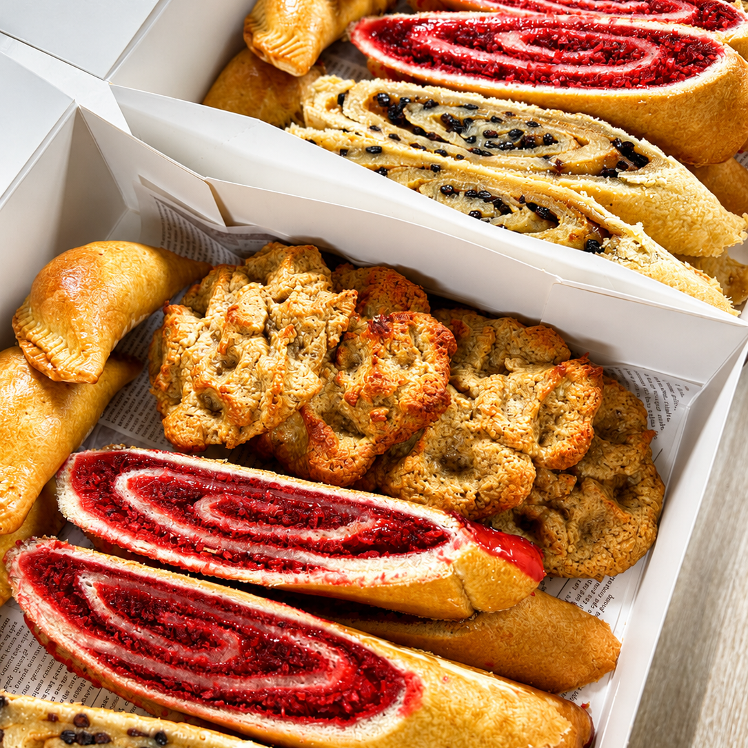 Grenadian Calypso Pastry Box – 16 Assorted Pastries